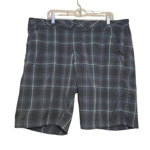 Fila Sport |  Men's Black and Gray Plaid Athleisure Golf Shorts (Waist Size 40)